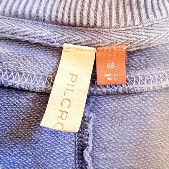 Pilcro cut out distressed sweatshirt purple top - Picture 9 of 10